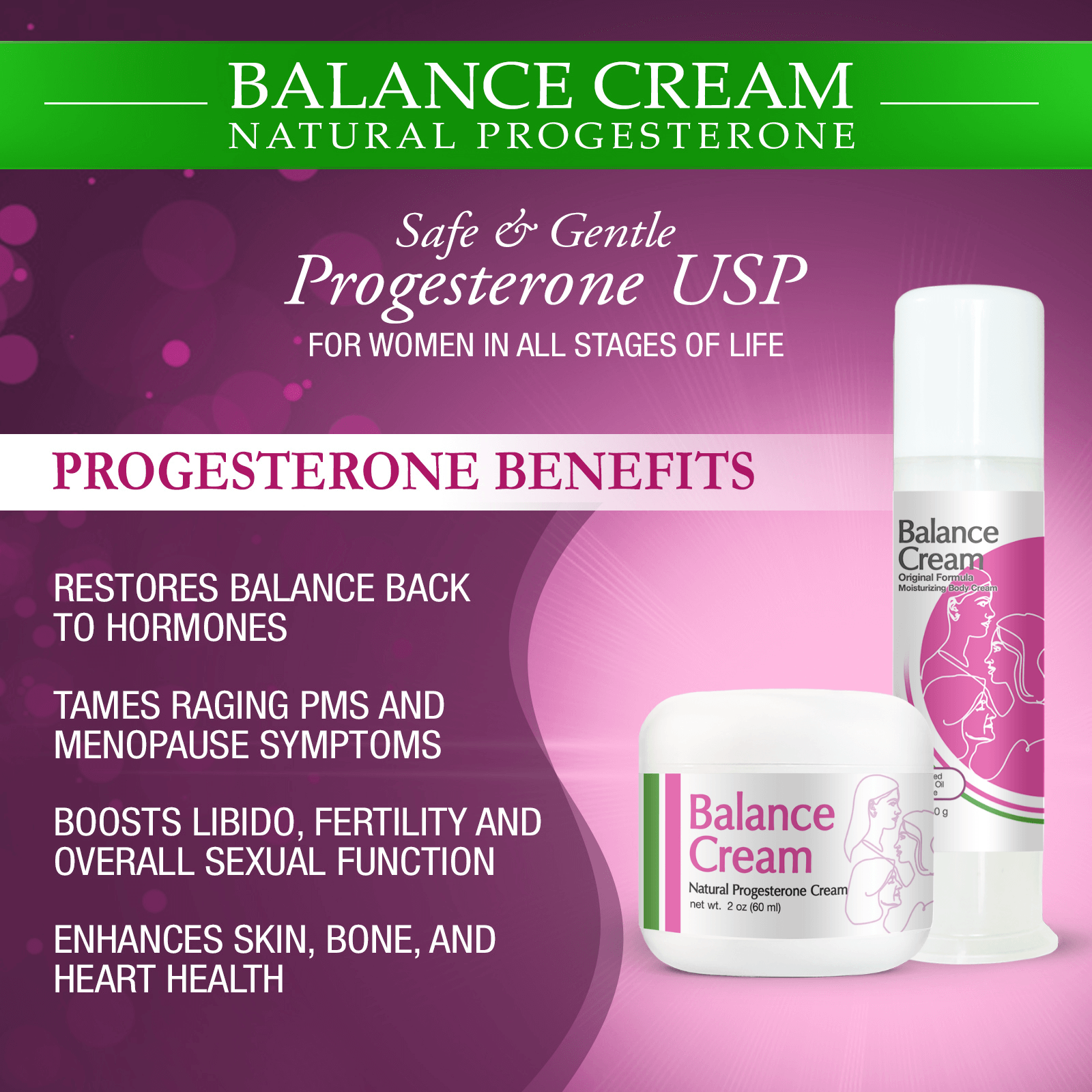 Best Natural Balance Cream for Hormone Balance Infographics